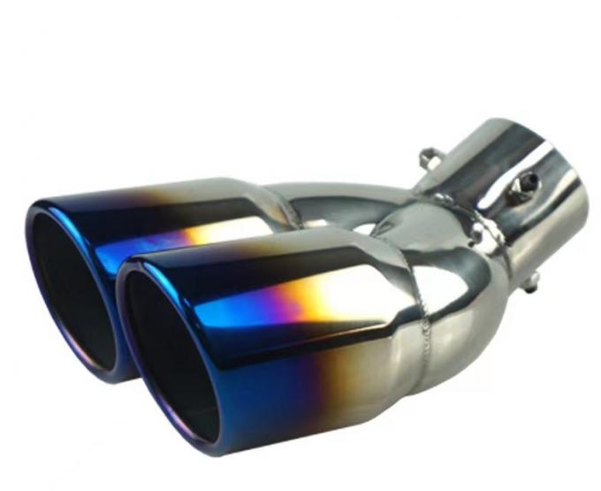 Blue Burnt 2.5in Inlet Auto Exhaust Tips For Automotive