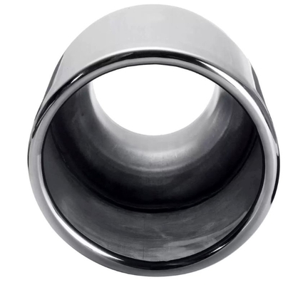 Muffler tips, D1001,ss304 Mirror polished, Angle cut,Rolled edge, universal application,2.5" inlet,4" loutlet