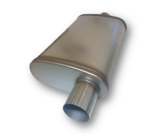 Sports Oval 409 Stainless Steel Exhaust Muffler Polished
